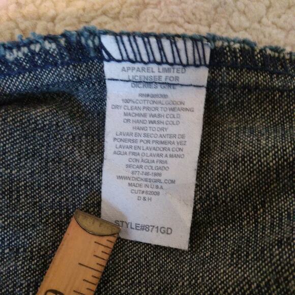 Vtg DICKIES Denim Skirt Women's Pencil High Waisted Made in USA Size 3 - Picture 7 of 12